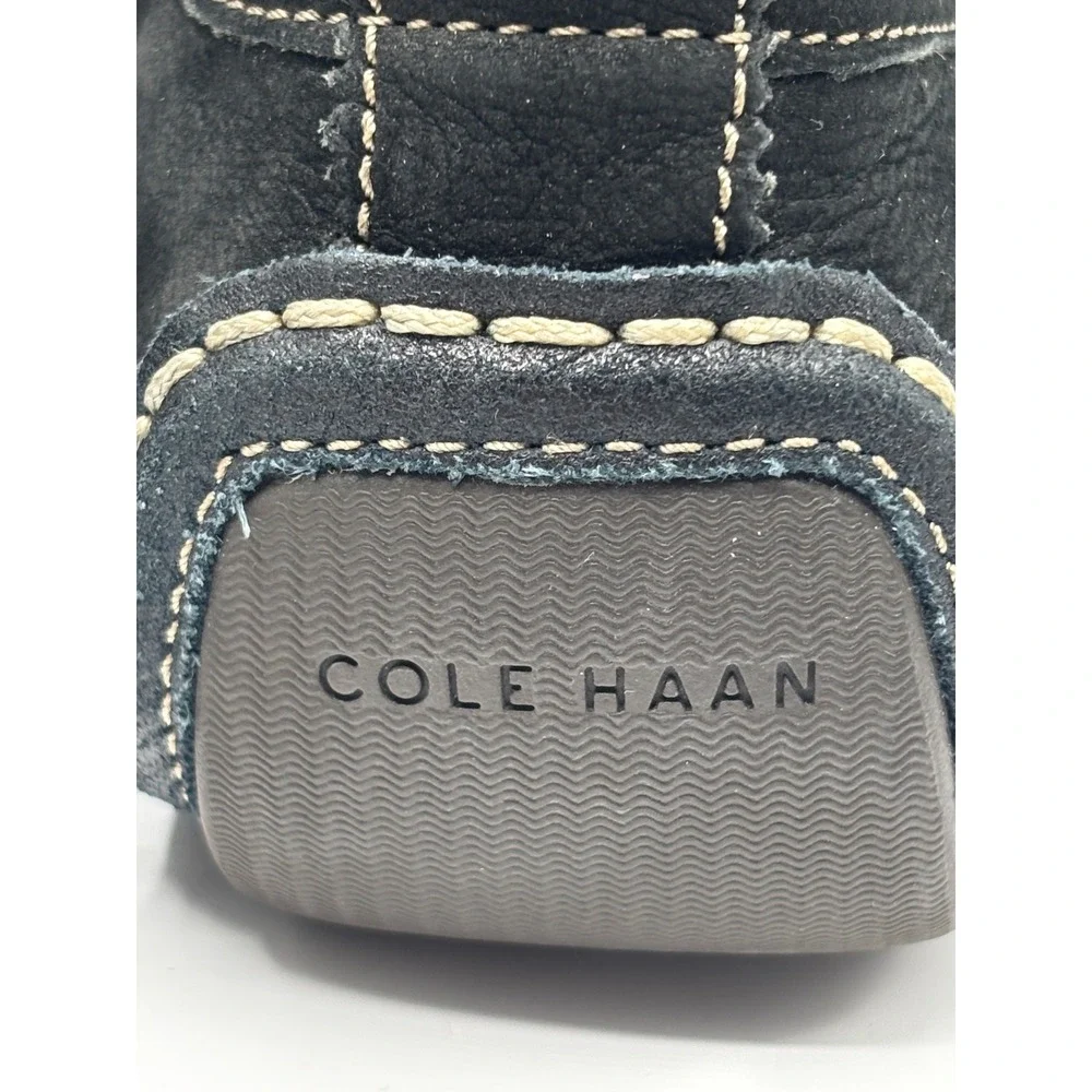 Cole Haan Grant Canoe Penny Loafers Navy Blue Nubuck Driving Mocs Mens 10.5 M
